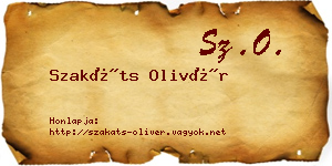 Szakáts Olivér névjegykártya
