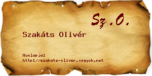 Szakáts Olivér névjegykártya